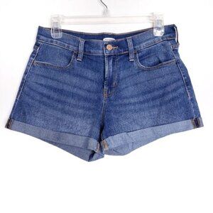 Old Navy Roll Cuff Hem Denim Blue Jean Shorts Women's Size 2